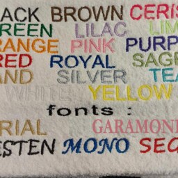 Personalized London Bus Embroidered Cotton Towel Custom Name Gift - thumbnail 2