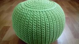 stuffed Crochet Pouf/Poof/Ottoman/Footstool/Home Decor/Pillow/Bean Bag/Floor Cushion