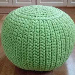 stuffed Crochet Pouf/Poof/Ottoman/Footstool/Home Decor/Pillow/Bean Bag/Floor Cushion - thumbnail 4