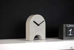 Modern Concrete Table Clock Silent Desk Clock, Minimalist Design