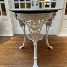 Cast Iron & Marble Baden Powell Patio Side Table - thumbnail 3