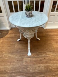 Cast Iron & Marble Baden Powell Patio Side Table
