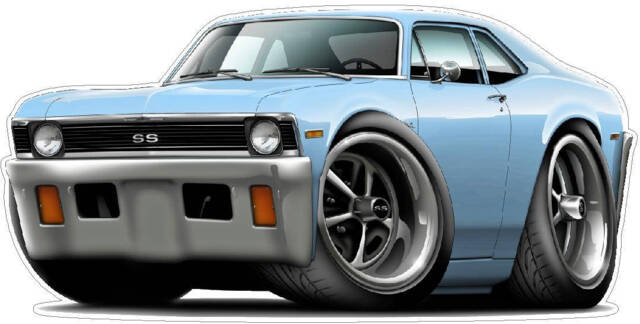 1971 Nova Classic Car Wall Decal Vintage Hot Rod Sticker - image 1