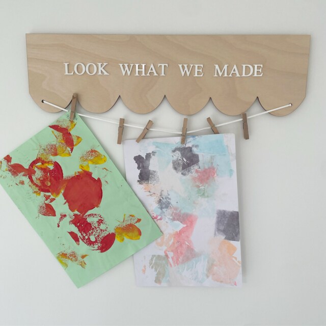 Artwork Hanger , Wall Art, Wooden Artwork Sign, Nursery Decor, Photo Prop - image 1
