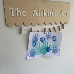 Artwork Hanger , Wall Art, Wooden Artwork Sign, Nursery Decor, Photo Prop - thumbnail 3