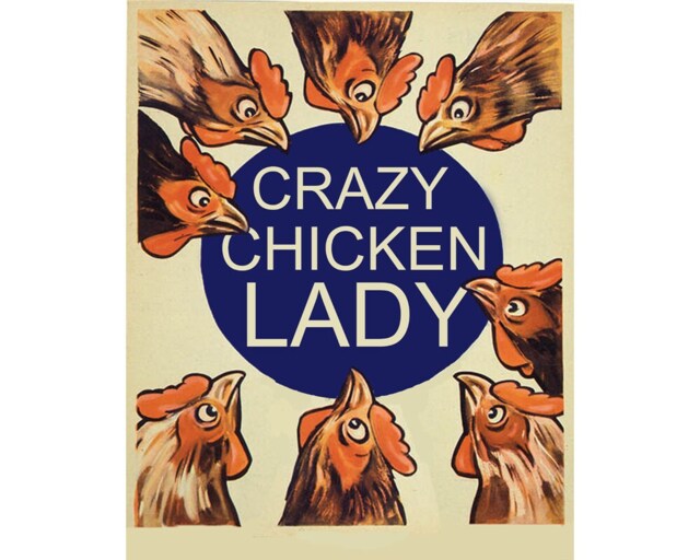 Crazy Chicken Lady Hens Chicks Vintage Enamel Metal Tin Sign Wall Plaque