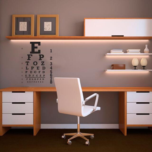 Snellen Eye Chart Wall Decal - Custom Vinyl Art Stickers - image 1