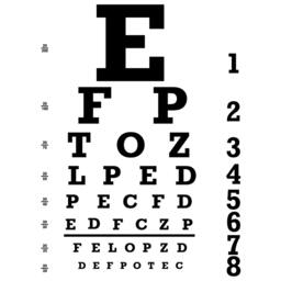 Snellen Eye Chart Wall Decal - Custom Vinyl Art Stickers - thumbnail 2