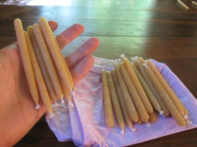 108 X 4Inch Beeswax Taper Candles - 1 Hour Burntime - image 1