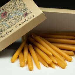 108 X 4Inch Beeswax Taper Candles - 1 Hour Burntime - thumbnail 4