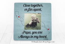 Personalized Papa Picture Frame Father's Day Grandfather Gift - thumbnail 1