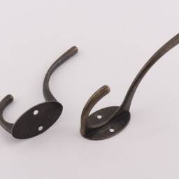 Bronze Farmhouse Coat Rack???vintage Rack, Rustic Hook Rail, Standing Coat Rack, Hat Hook, Towel - 3-3/4 - thumbnail 3