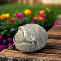 Concrete Sphere With Eye Statue Stone Abstract Ball Sculpture Cement Surreal Art Decor Outdoor Garden Ornament Unique Handmade Gift - thumbnail 2