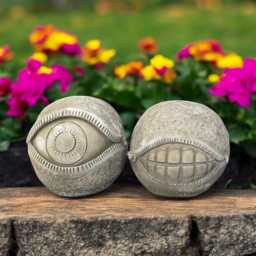 Concrete Sphere With Eye Statue Stone Abstract Ball Sculpture Cement Surreal Art Decor Outdoor Garden Ornament Unique Handmade Gift - thumbnail 4