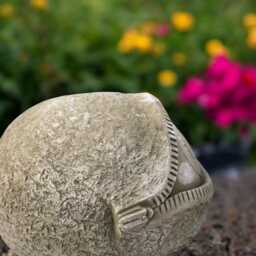 Concrete Sphere With Eye Statue Stone Abstract Ball Sculpture Cement Surreal Art Decor Outdoor Garden Ornament Unique Handmade Gift - thumbnail 3