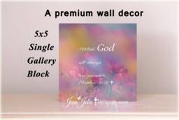 Religious Photography Matthew 1926 5x5 Single Gallery Block Wall Decor Home