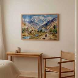 Afghanistan Landscape Poster Central Asia Travel Art Print - thumbnail 3