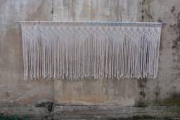 Macrame Valance, Window Curtain, Kitchen Decor Customized Sizes Available - thumbnail 1