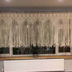 Macrame Valance, Window Curtain, Kitchen Decor Customized Sizes Available - thumbnail 3