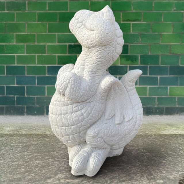 Concrete Large Dragon Figurine Stone Cute Statue Outdoor Garden Sculpture Lawn Ornament Yard Decoration Cement Gift Handmade - image 1