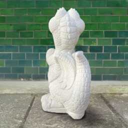 Concrete Large Dragon Figurine Stone Cute Statue Outdoor Garden Sculpture Lawn Ornament Yard Decoration Cement Gift Handmade - thumbnail 2