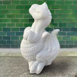 Concrete Large Dragon Figurine Stone Cute Statue Outdoor Garden Sculpture Lawn Ornament Yard Decoration Cement Gift Handmade - thumbnail 1