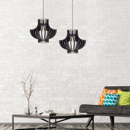 Ceiling Lamp, Chandelier Lighting, - Unique Lamp Of Modern Design, Vintage Wood Lighting, Hanging Home Interior, Saturn - thumbnail 2