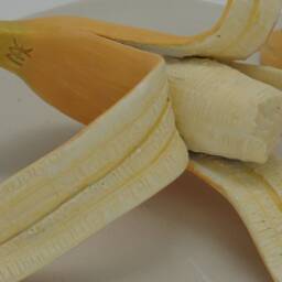 Handmade Ceramic Half-Eaten Banana Sculpture - Realistic Kitchen Decor - thumbnail 3