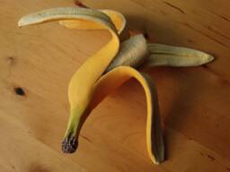 Handmade Ceramic Half-Eaten Banana Sculpture - Realistic Kitchen Decor