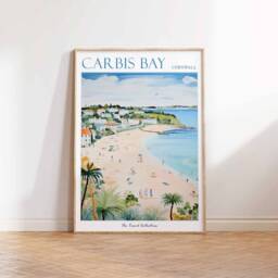 Carbis Bay Travel Poster Cornwall Beach Art Print - thumbnail 3