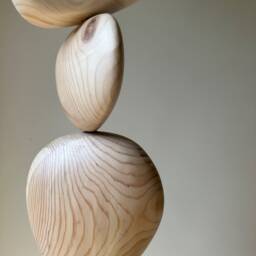 Reclaimed Wood Totem Floor Sculpture Modern Abstract Tree Art - thumbnail 4