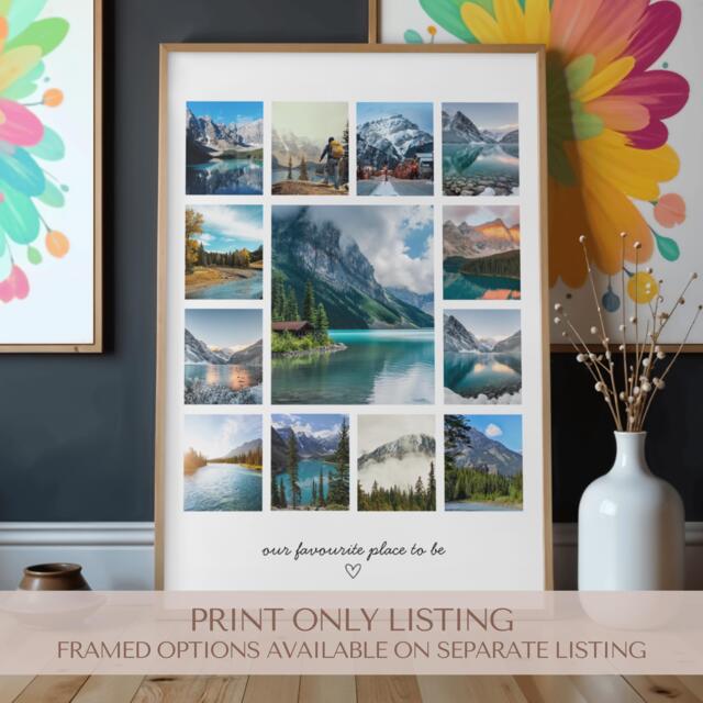 Personalised Printed Photo Collage - Print Family Portrait Custom Gift Ideas For Him Or Her - image 1