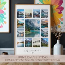 Personalised Printed Photo Collage - Print Family Portrait Custom Gift Ideas For Him Or Her - thumbnail 1