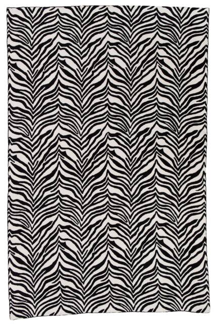 Zaida Black & White Zebra Rug - image 1