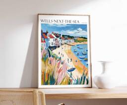 Wells-Next-The-Sea Poster Coastal UK Travel Print - thumbnail 1