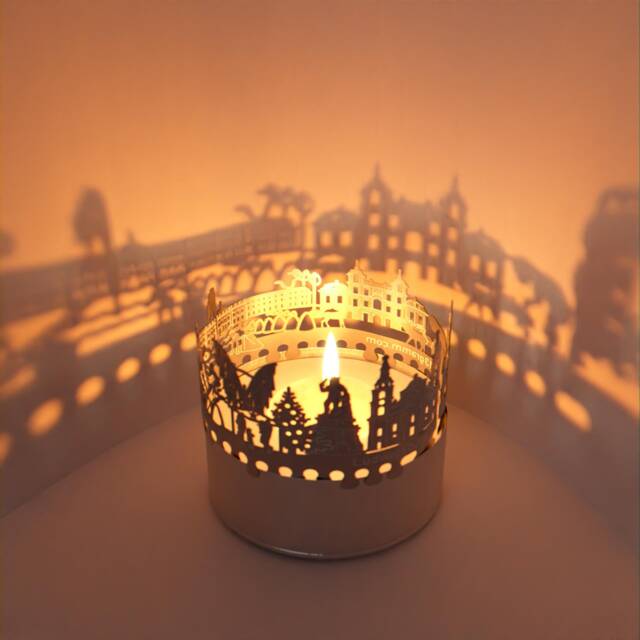 Ludwigsburg Skyline Shadow Play - Unique Candle Attachment With Silhouette Projection Perfect Souvenir For Fans - image 1