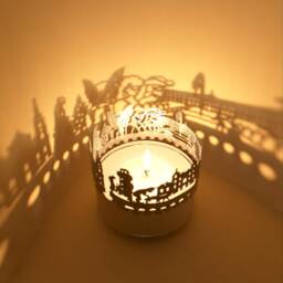 Ludwigsburg Skyline Shadow Play - Unique Candle Attachment With Silhouette Projection Perfect Souvenir For Fans - thumbnail 2
