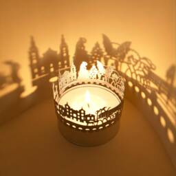 Ludwigsburg Skyline Shadow Play - Unique Candle Attachment With Silhouette Projection Perfect Souvenir For Fans - thumbnail 3