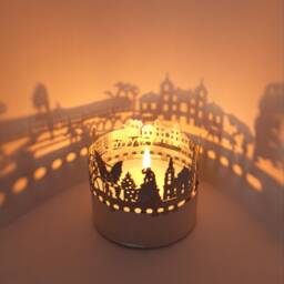 Ludwigsburg Skyline Shadow Play - Unique Candle Attachment With Silhouette Projection Perfect Souvenir For Fans