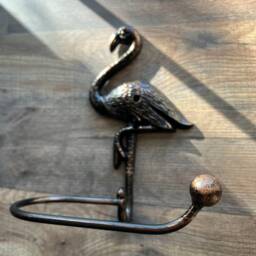 Flamingo Toilet Paper Holder, Tp Tissue Nature, Wall Hook, Bathroom Hardware, Beach Cottage Home - thumbnail 3