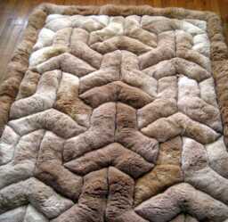 Luxurious Baby Alpaca Fur Rug - Ethical Handmade in Peru - thumbnail 1
