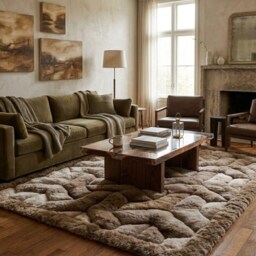 Luxurious Baby Alpaca Fur Rug - Ethical Handmade in Peru - thumbnail 2