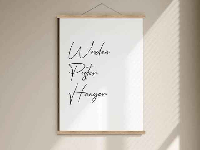 Oak Magnetic Poster Hanger, Art Print Wall Hanging - image 1