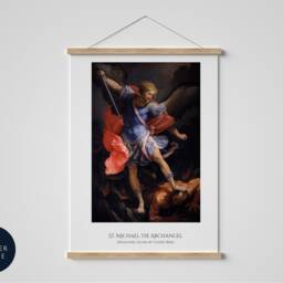 Oak Magnetic Poster Hanger, Art Print Wall Hanging - thumbnail 2