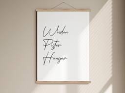 Oak Magnetic Poster Hanger, Art Print Wall Hanging - thumbnail 1