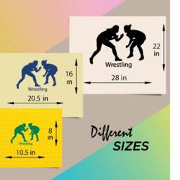 In-Style Decals Wall Vinyl Decal Home Decor Sticker Greek-Roman Wrestling Match Girls Female Wrestlers Sports Removable Mural Design 1546 - thumbnail 2