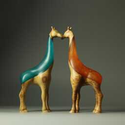 Duo Giraffe Composition - 8+9 - thumbnail 1