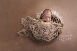 Lace Newborn Wrap For Photography - Boho Layering Blanket, Vintage Alpaca Baby Photo Prop