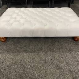 Handmade Chesterfield Footstool Coffee Table in Plush/Soft Velvet - thumbnail 2