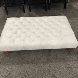 Handmade Chesterfield Footstool Coffee Table in Plush/Soft Velvet - thumbnail 3